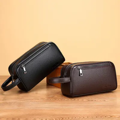 Soft Leather Multi-Pocket Large-Capacity Men's Business Handbag