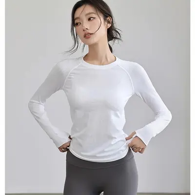 Women's Long-Sleeve Yoga Top, Quick-Dry, Autumn/Winter