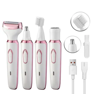 Cross-border Women's Electric Shaver Bikini Trimmer Hair Removal Device All-in-One Rechargeable Armpit Full Body Hair Shaver - 9