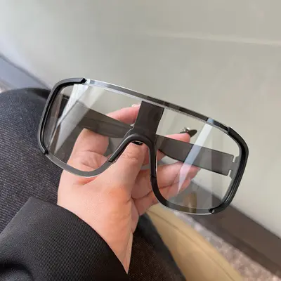 Night Cycling Glasses, Large Frame, Windproof, Clear Lens - 10