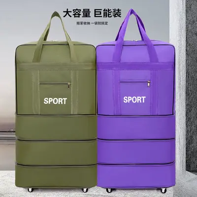 Foldable travel luggage with wheels, 158L capacity - 3
