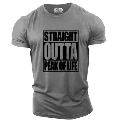 Men's Breathable Crew Neck Short Sleeve Muscle Training Fitness T-Shirt - 8