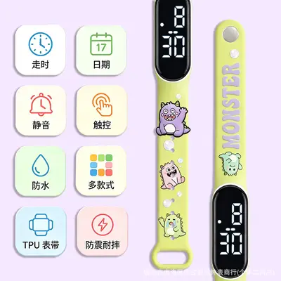 Cute Figure Print Waterproof Touch LED Electronic Bracelet Watch - 13
