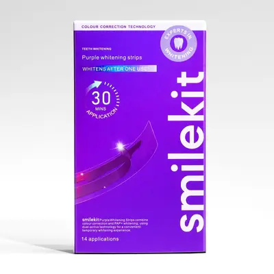 V34 Purple Teeth Whitening Strips, Small Box - 6