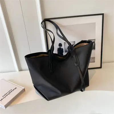Women's Tote Bag with Single Shoulder Strap, Minimalist, Winter Style - 7