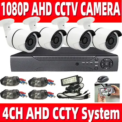 CCTV kamera sistemi 4 kanal AHD dış mekan, 4 adet 960P 1.3MP