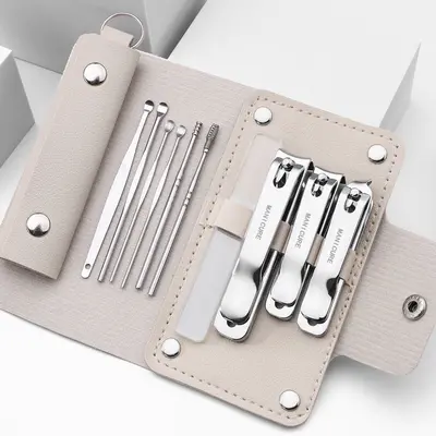 4-Piece Nail Care Set, Ombre Color, Rotating Case - 11