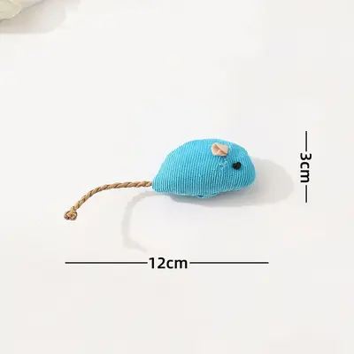 Cat Toy Set with Plush Mouse, Bite Resistant, Includes Catnip - 11