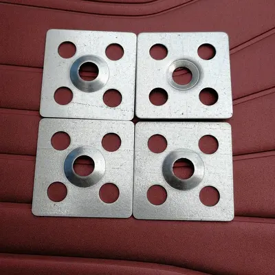 Stainless Steel Tile Dot Hanging Clip for White Wall Backdrops - 7