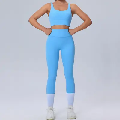 Plus Size Women's Yoga Set, High Stretch, Breathable - 9
