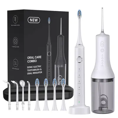 Sonic Electric Toothbrush and Water Flosser Rechargeable Set, 2-in-1, Large Water Tank - 5