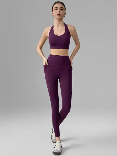 Damen-Fitness-Set zweiteilig, Sport-BH und Yogahose - 5