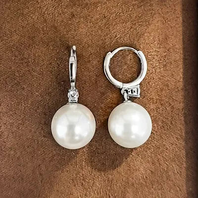 S925 silver DIY pearl earrings for girls