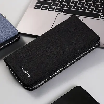 Men's Long Wallet with Large Capacity, Multi Card Slots and Zip Phone Compartment - 9