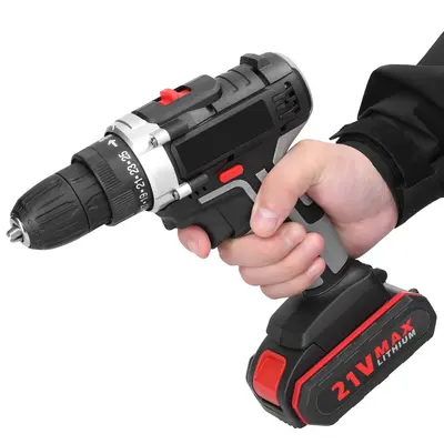 Rechargeable lithium electric drill impact hammer screwdriver set