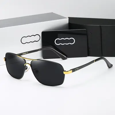 Neue Herren-Sonnenbrille mit quadratischem Rahmen und Polarisierung, personalisierte Trend-Herren-Frühjahrsbügel-Sonnenbrille 557 Exportpopuläre Sonnenbrille
