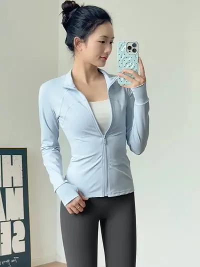 Kadın fitness yoga seti, uzun kollu, hızlı kuruyan