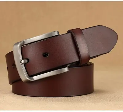 Men's Pin Buckle Leather Belt Business Casual Versatile Waistband Simple Fashion Cross-border Best Seller One-piece Dropshipping Custom Label - 7