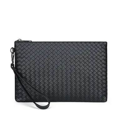 Men's large capacity business handbag, woven - 8