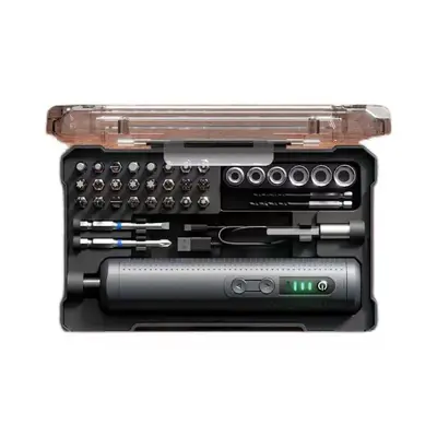 Rechargeable electric screwdriver, compact household, 35 bit set included - 6