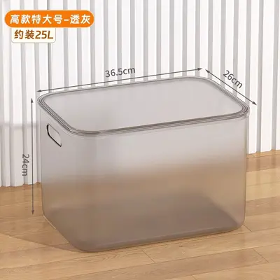 Transparente Aufbewahrungsbox mit Deckel, rechteckig, Spielzeug- und Kleidungsorganizer - 11