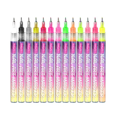 0,5 mm Fluoreszierender Nagelstift, Neonfarbe, Acryl-Marker