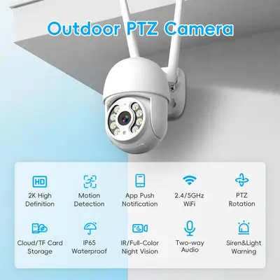 WiFi PTZ Dome-Überwachungskamera, HD wasserdicht