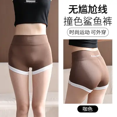 Women's Summer Thin Safety Shorts, Anti-Glare, Tummy Control Yoga Base Shorts - 8