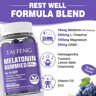 Melatonin Vitamin Gummies, Custom OEM Production Available