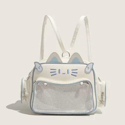 Cute Two-Dimensional Cat Bag, Transparent Crossbody Shoulder Bag for Women - 8