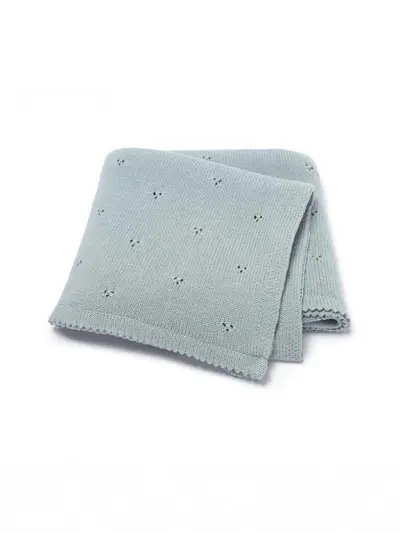 100% Cotton Knitted Baby Blanket, Breathable, Windproof Stroller Wrap - 9