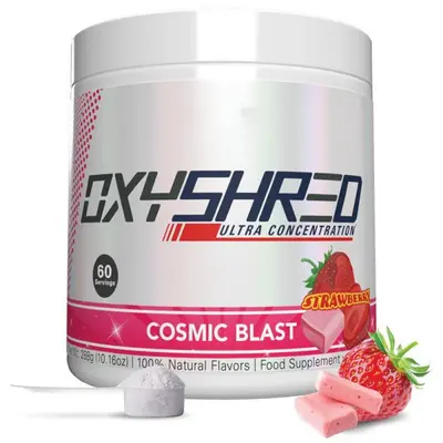 Strawberry Pre-Workout Creatine Powder, OxyShred Creatine Pow - 5
