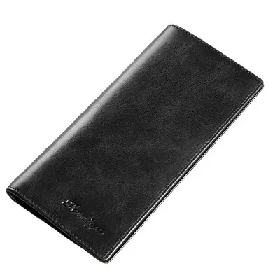 Men's Retro Long Wallet with Multiple Card Slots, Genuine Leather - 6