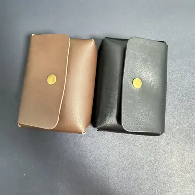 Herren-Gürteltasche, querformatig, retro, Fächer für Karten und Scheine - 3