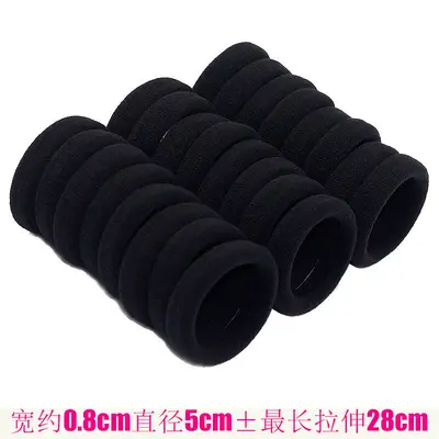 Nahtlose schwarze Haargummis aus Nylon - 7