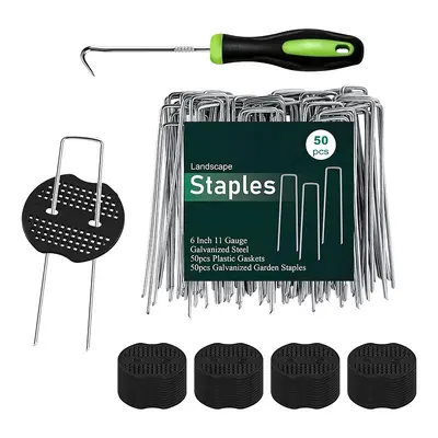 Lawn pegs cross-border U-shaped peg set artificial grass galvanized steel pegs ground cloth mulch pegs pipe three-dimensional mesh fixing pegs
