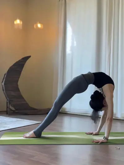 PU Doğal Kauçuk Yoga Matı, Kaymaz ve Ter Emici, Kamuflaj Desen - 4