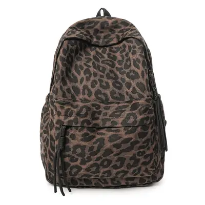 Leopard Print Backpack, Large Capacity Travel and College Bag - 9