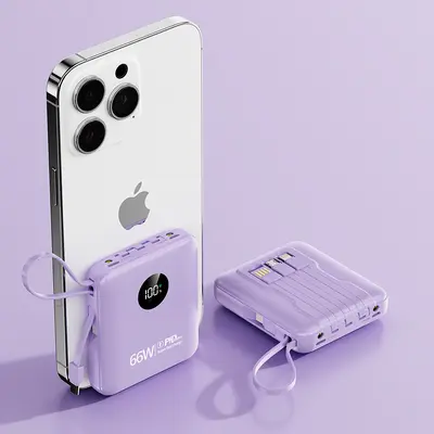 20000mAh Power Bank, Super Fast Charging, Built-in Cable, Custom Logo Print for Gifts - 10