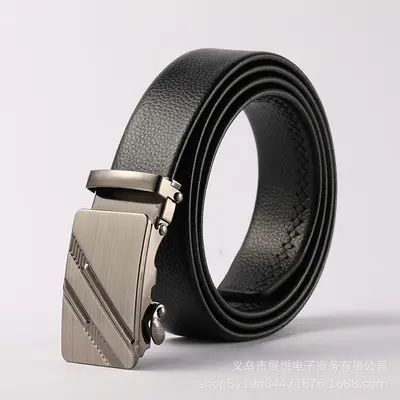 Men's belt with automatic buckle gravel belt work gift online store clothing accessories gift pants belt manufacturer wholesale - 13