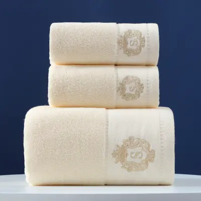Cotton towel gift set, three-piece, bath towels - 9