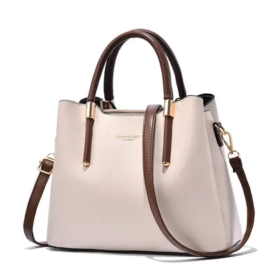 Women's Large-Capacity PU Leather Handbag with Shoulder Strap - 8