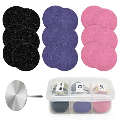 Nagelpflege Schleifpad Set, Nagelfeile Schleifpad, Fuß-Hornhaut-Schleifers Werkzeug zur Polierung harter Schwielen, Fuß-Polierschleifpad
