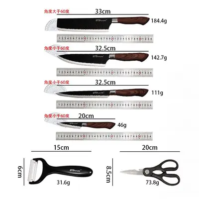 Yangjiang stainless steel kitchen knife set with knife holder - 12