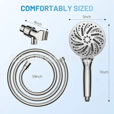 Booster Shower Set with 8-Mode Exposed Shower Head and Back Spray