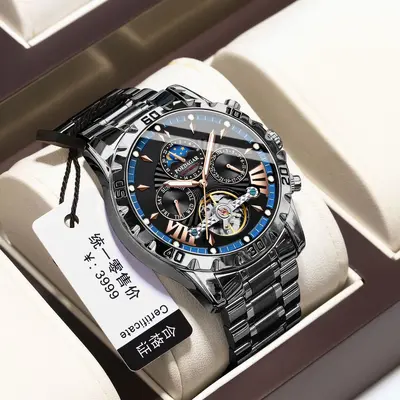 Swiss brand waterproof new fully automatic mechanical watch men's watch live broadcast foreign trade hot model dropshipping - 9