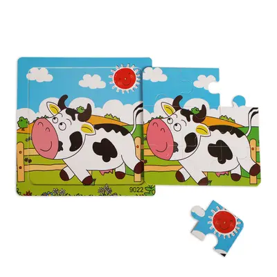 9 parçalı puzzle tahtası, karikatür hayvanlar ve trafik - 11