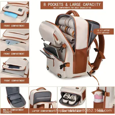 Business Backpack for Men and Women Large Capacity Expandable Laptop Backpack - 4