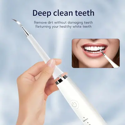 Portable Home Dental Cleaner, Five-Level Tartar and Stain Removal Set - 4