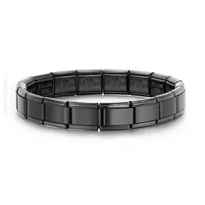 Italienisches Armbandmodul, versilbert, Edelstahl, elastisch - 9